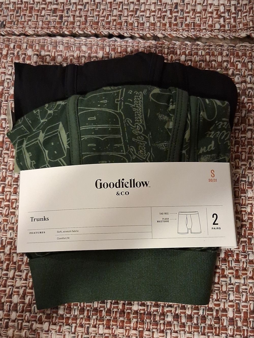 Goodfellow & CO Mens Soft Trunks 2 Pairs Small 30/31 New With Tags